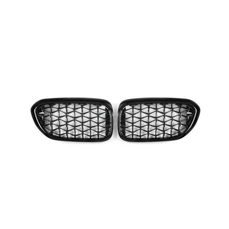 NFNVEKESD Auto-Frontgrillgitter Auto Racing Grill Meteor Diamant Stern Stil Front Niere Grille Stoßstange Für BM&W Für 5 Serie G30 G31 G38 520i 530i 540i 2018 2019 2020 Front Kühlergrille(Black) von NFNVEKESD