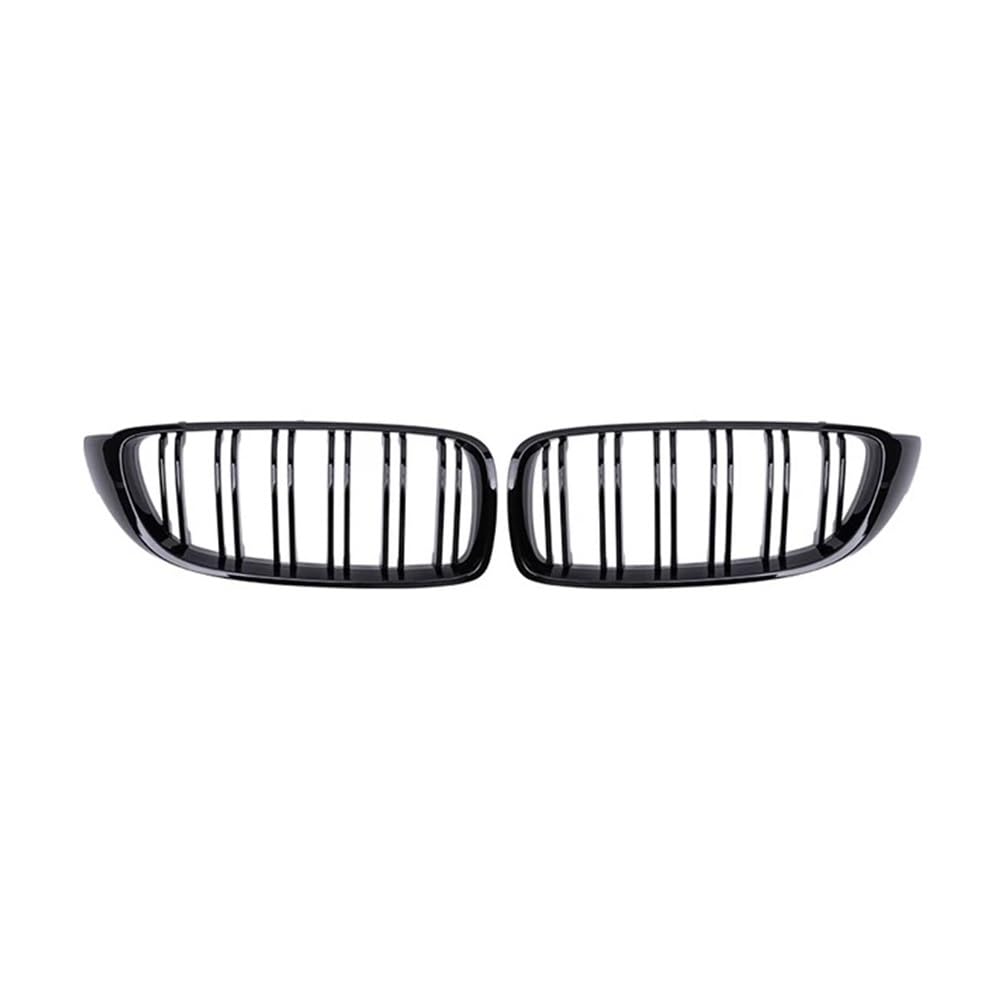 NFNVEKESD Auto-Frontgrillgitter Carbon Fiber Car Front Bumper Grille Racing Grill Für BM&W Für 4 Serie F32 F33 F36 M3 F80 M4 F82 2012-2017 2018 Glänzend Grills Front Kühlergrille(Schwarz glänzend) von NFNVEKESD