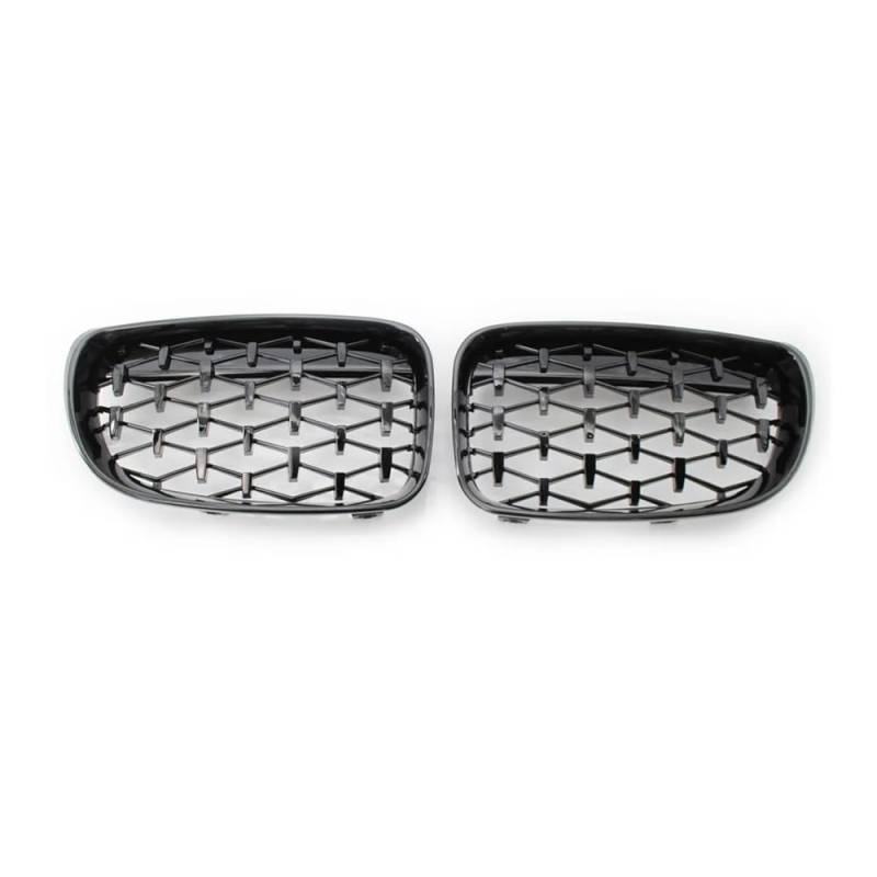 NFNVEKESD Auto-Frontgrillgitter Chrom Auto Diamant Grills Front Niere Grille Ersatz Racing Teile Für BM&W Für 1 Serie E81 E82 E87 E88 2007-2011 2012 2013 Front Kühlergrille(Black) von NFNVEKESD