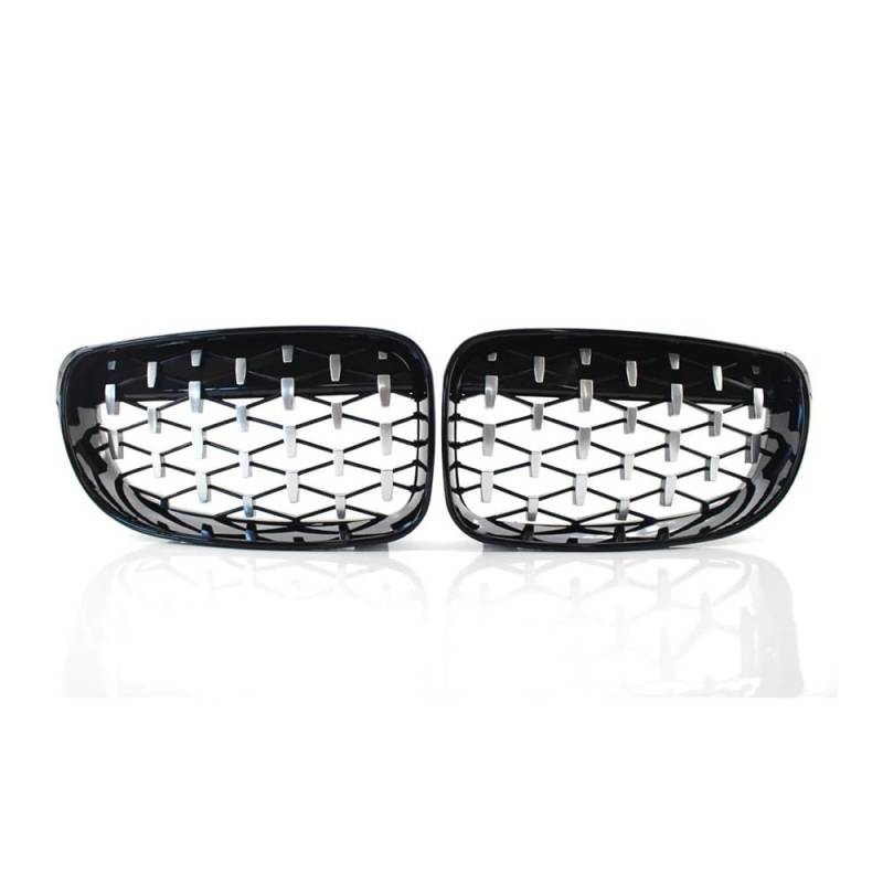 NFNVEKESD Auto-Frontgrillgitter Chrom Auto Diamant Grills Front Niere Grille Ersatz Racing Teile Für BM&W Für 1 Serie E81 E82 E87 E88 2007-2011 2012 2013 Front Kühlergrille(Chrome and Black) von NFNVEKESD