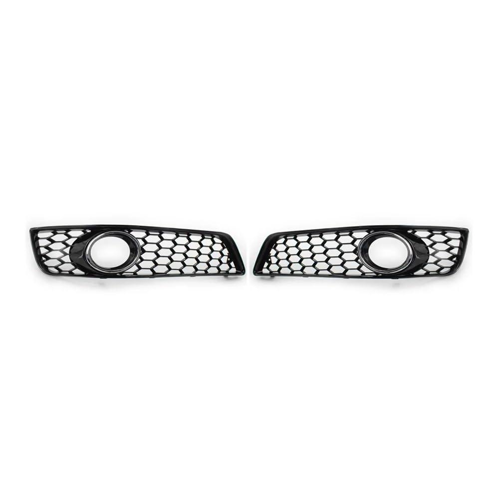 NFNVEKESD Auto-Frontgrillgitter Chrom Schwarz Auto Front Nebelscheinwerfer Grill Abdeckung Trim Wabengrill Für Für A3 8P 2009 2010 2011 2012 2013 Front Kühlergrille(Chrome Black) von NFNVEKESD