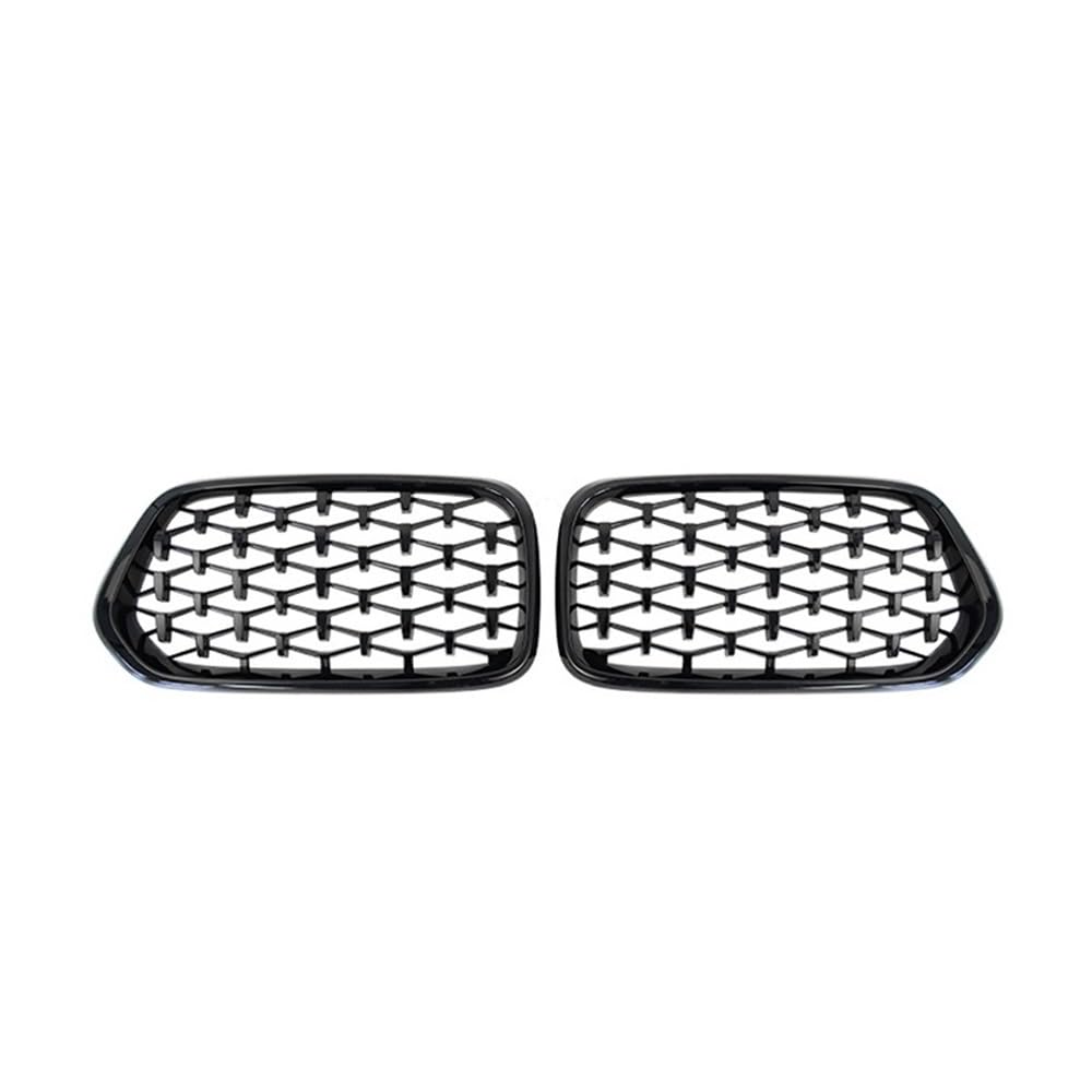 NFNVEKESD Auto-Frontgrillgitter Diamant Auto Frontstoßstange Nierengrill Renngrill Grills Grills Grills Trim Für BM&W Für X2 F39 2018-2021 2022 ABS Glanz Schwarz Front Kühlergrille(Schwarz glänzend) von NFNVEKESD