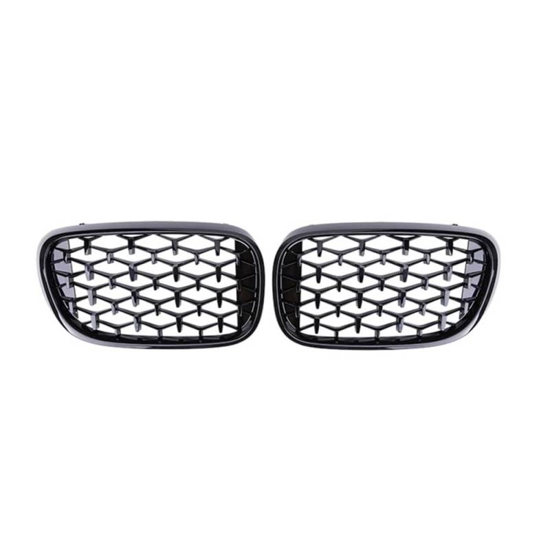 NFNVEKESD Auto-Frontgrillgitter Diamant Grill Auto Vorderen Stoßfänger Niere Grille Racing Grills Für BM&W Für 7 Serie G11 G12 730li 740li 2016 2017 2018 2019 Auto ABS Teile Front Kühlergrille(Black) von NFNVEKESD