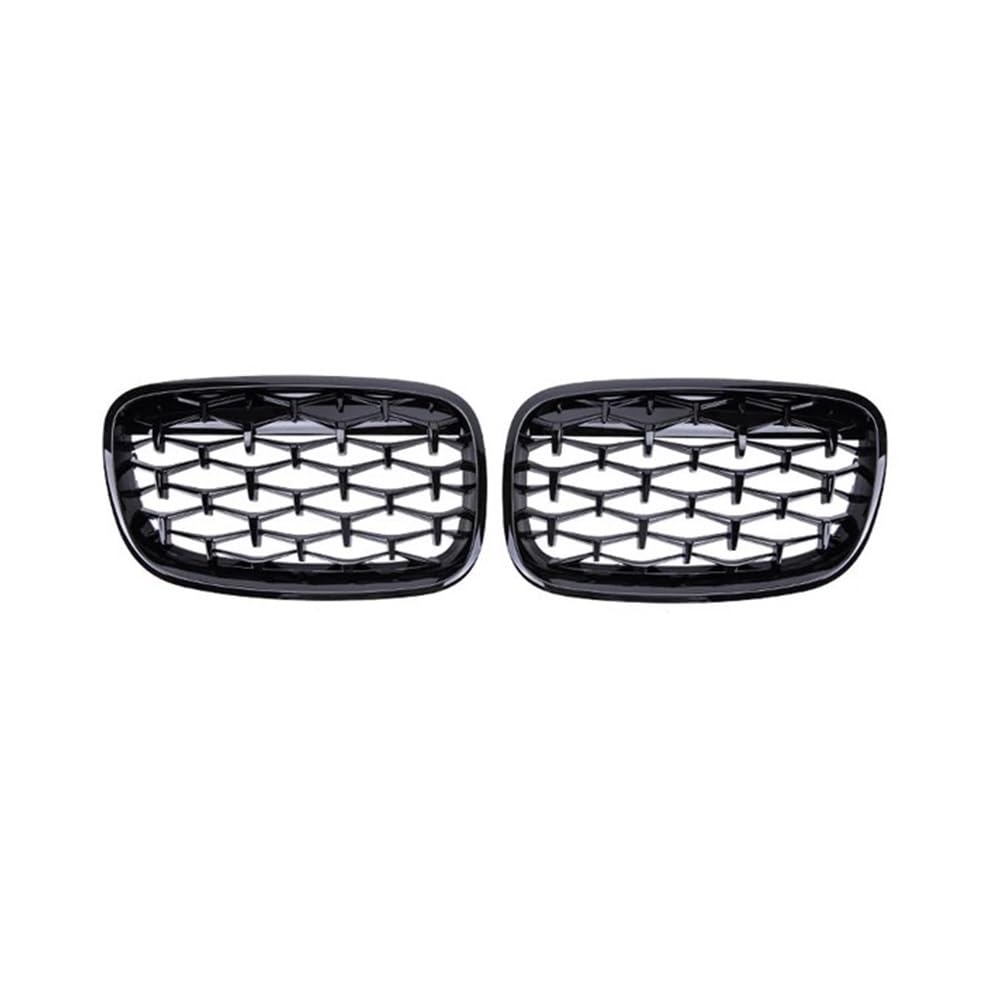 NFNVEKESD Auto-Frontgrillgitter Diamant-Nierengitter Renngrills Auto-Frontgrills Kühlergrills Im Car-Styling-Stil Für BM&W Für X5 X6 E70 E71 2008-2013 Ersatz 2PC Front Kühlergrille(Black) von NFNVEKESD