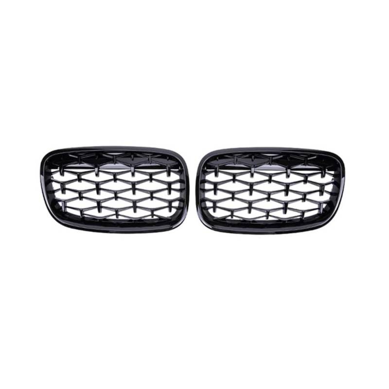 NFNVEKESD Auto-Frontgrillgitter Diamant-Nierengitter Renngrills Frontgrills Auto-Styling-Stil Ersatz Für BM&W Für X5 X6 E70 E71 2008–2012 2013 Front Kühlergrille(Black) von NFNVEKESD