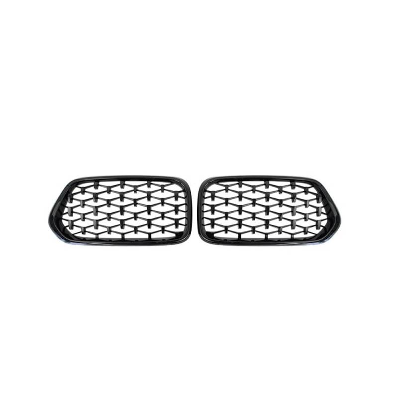 NFNVEKESD Auto-Frontgrillgitter Diamond Front Nierengitter Nierengrill Ersatz Für BM&W Für X2 F39 2018 2019 2020 2021 Meteor Style ABS-Kunststoff Front Kühlergrille(Black) von NFNVEKESD