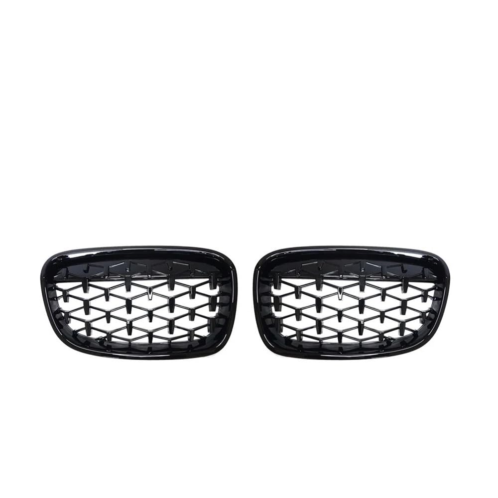 NFNVEKESD Auto-Frontgrillgitter EIN Paar Diamond Grill Nieren-Renngitter Für BM&W Für 1 Serie F20 F21 116i 118i 2011 2012 2013 2014 Mesh Meteor Style Front Kühlergrille(Glossy Black) von NFNVEKESD