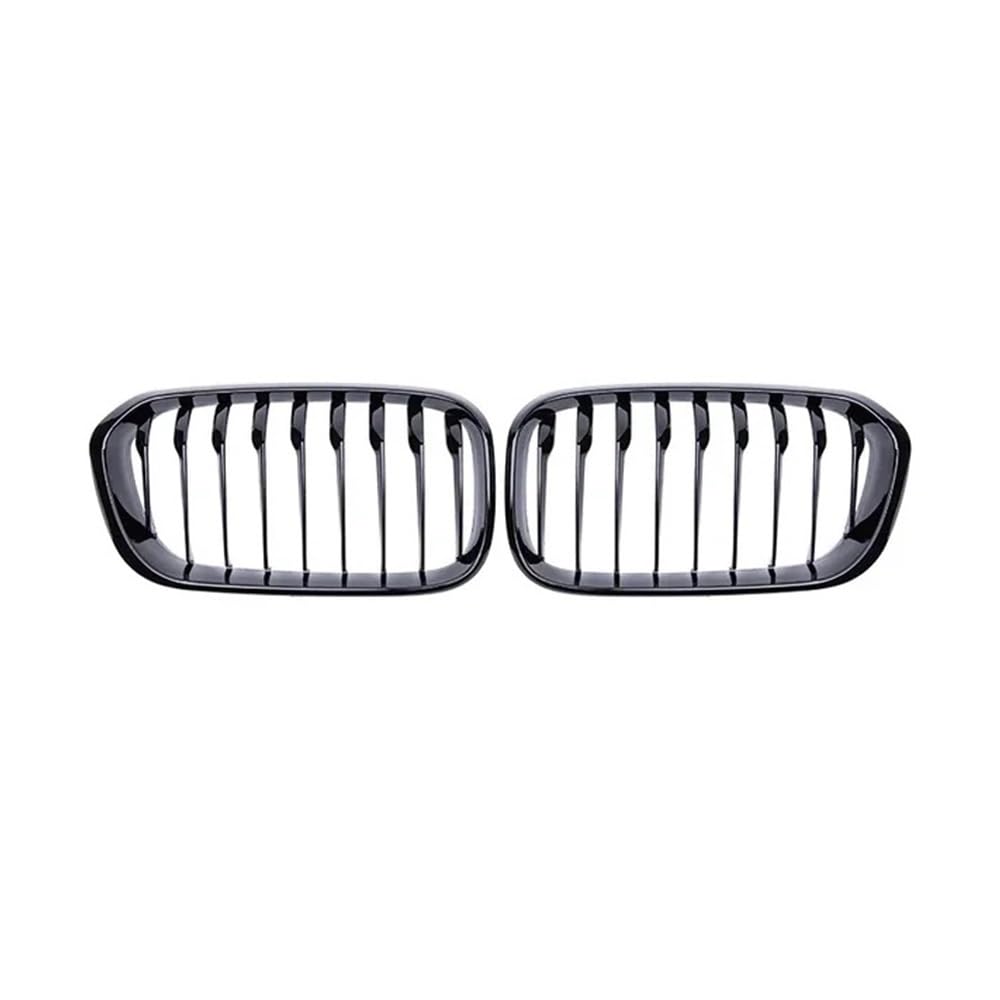 NFNVEKESD Auto-Frontgrillgitter Fronthaubengitter Einzelne Lamellen Nierengitter Rahmen Glänzend Schwarz Zaungitter Für BM&W Für 1er F20 F21 2015 2016 2017 Front Kühlergrille von NFNVEKESD