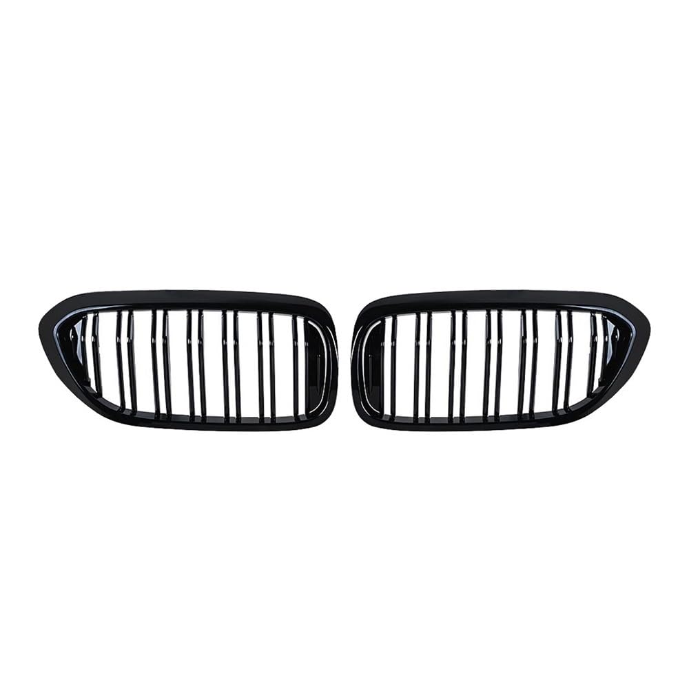 NFNVEKESD Auto-Frontgrillgitter Frontstoßstangengrill Für BM&W Für 5er M5 G30 G31 520i 530i 540i 2016 2017 2018 2019 4-Türer, 2 Lamellen, Schwarzer Nierengrill Front Kühlergrille(Glossy Black) von NFNVEKESD