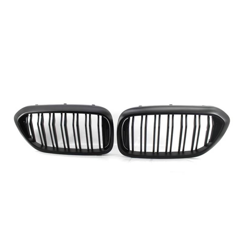 NFNVEKESD Auto-Frontgrillgitter Frontstoßstangengrill Für BM&W Für 5er M5 G30 G31 520i 530i 540i 2016 2017 2018 2019 4-Türer, 2 Lamellen, Schwarzer Nierengrill Front Kühlergrille(Matt-schwarz) von NFNVEKESD