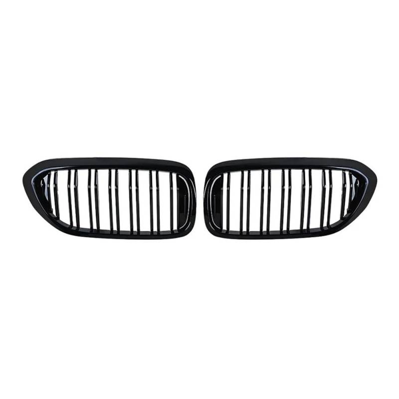 NFNVEKESD Auto-Frontgrillgitter Frontstoßstangengrill Für BM&W Für 5er M5 G30 G31 520i 530i 540i ABS 2-Lamellen Glänzend Schwarzer Frontnierengrill Front Kühlergrille(Glossy Black) von NFNVEKESD