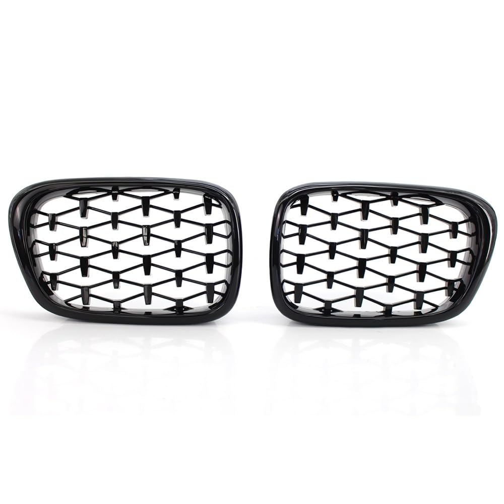 NFNVEKESD Auto-Frontgrillgitter Für BM&W 3 Serie G20 G21 330i M3 340i 2019 2020 2021 2022 ABS Auto Diamant Auto Vorderen Stoßfänger Niere Grill Racing Grille Front Kühlergrille(Schwarz glänzend) von NFNVEKESD