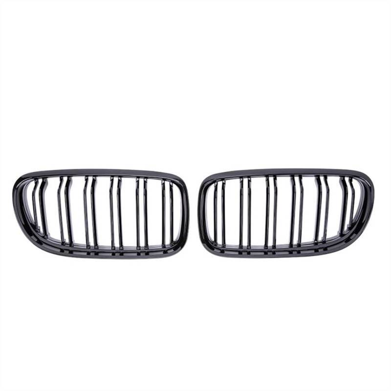 NFNVEKESD Auto-Frontgrillgitter Für BM&W 3er E90 E91 LCI 2009 2010 2011 2012 Auto-Frontgrill, Glänzend Schwarze Gitter Mit Doppellinien-Einlassgitter, Limousine Front Kühlergrille(Glossy Black) von NFNVEKESD