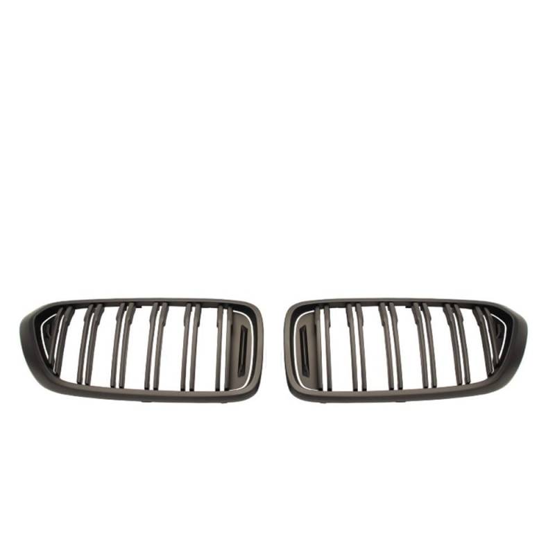 NFNVEKESD Auto-Frontgrillgitter Für BM&W 6er GT G32 630I 640I 640I 620D 640D XDrive 2017 2018 2019 2PCS Auto-Frontnierengrills Double Line Slat Racing Grille Front Kühlergrille(Matt-schwarz) von NFNVEKESD