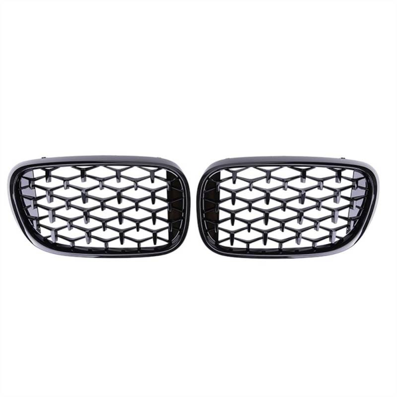 NFNVEKESD Auto-Frontgrillgitter Für BM&W 7 Series G11 G12 730li 740li 2016 2017 2018 2019 Auto ABS Teile Diamant Grill Auto Vorderen Stoßfänger Nieren Grille Racing Grills Front Kühlergrille(Black) von NFNVEKESD