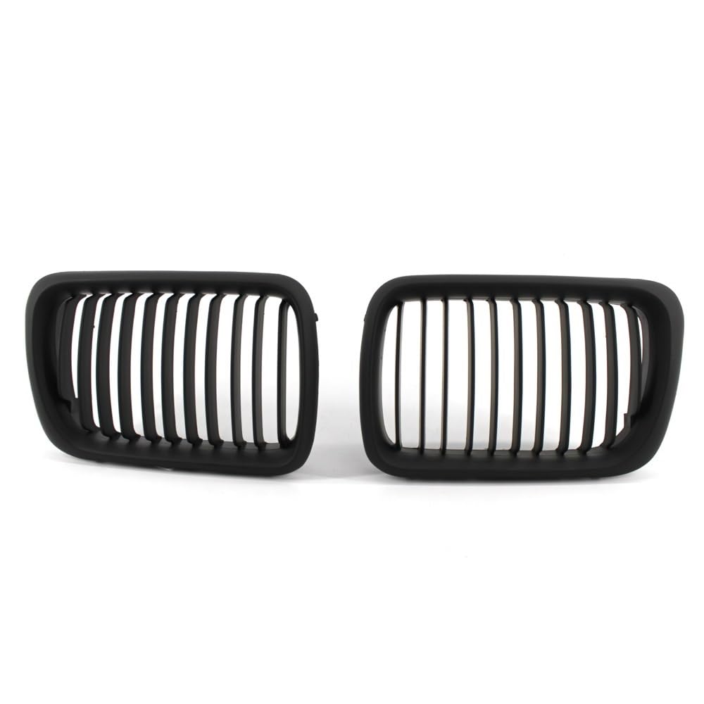 NFNVEKESD Auto-Frontgrillgitter Für BM&W E36 318i 323i 1997 1998 1999 Zubehör Styling Matte Black Car Front Niere Sport Grille Grill Front Kühlergrille(Matt-schwarz) von NFNVEKESD