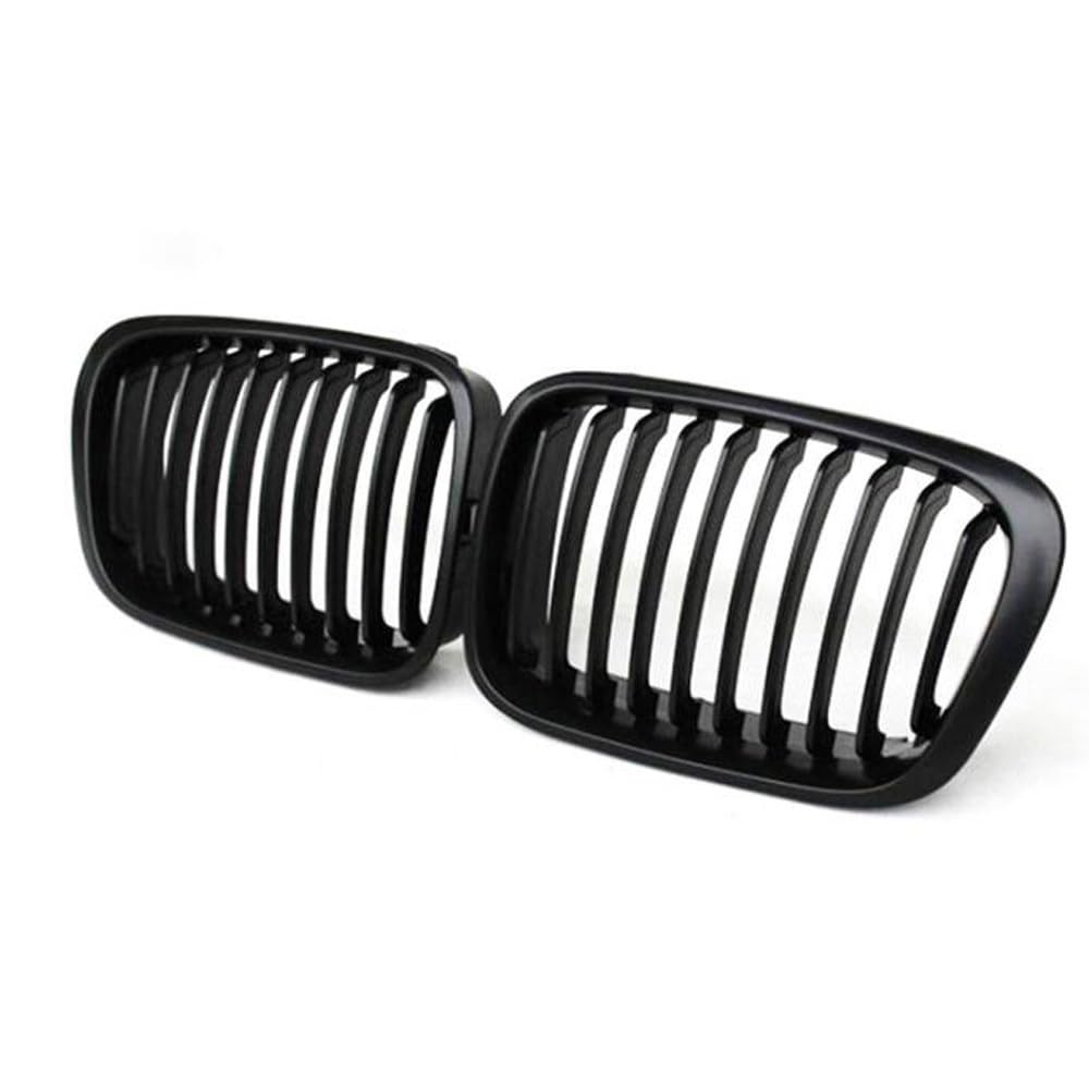 NFNVEKESD Auto-Frontgrillgitter Für BM&W E46 4-Türer 1998 1999 2000 2001 Glänzend Schwarz Vorderer Nierengrill Lamellen-Grill Auto-Styling Front Kühlergrille(Mattschwarz) von NFNVEKESD