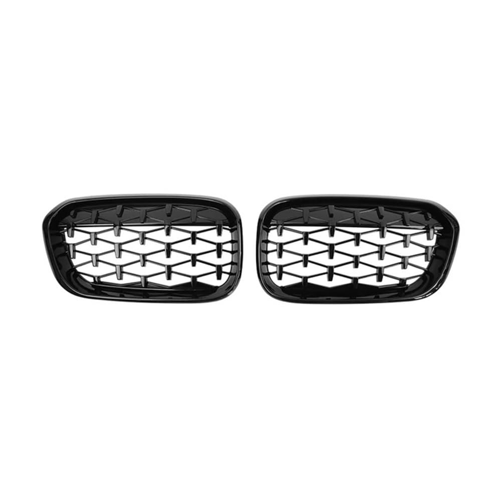 NFNVEKESD Auto-Frontgrillgitter Für BM&W Für 1 Serie F20 F21 2015 2016 2017 Auto Front Stoßstange Gitter Racing Grill Nieren Diamant Grills Silber Grille Front Kühlergrille(Black) von NFNVEKESD