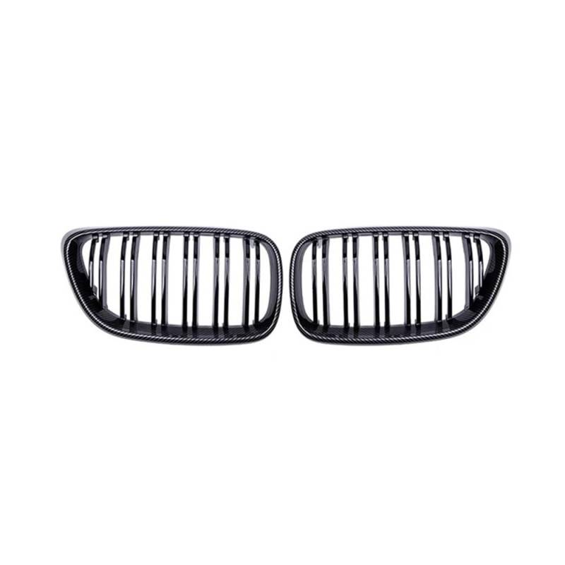 NFNVEKESD Auto-Frontgrillgitter Für BM&W Für 2 Serie F22 F23 F87 M2 2014-2018 2019 Auto Front Niere Grille Racing Grill Glänzend Schwarz Grills Carbon Fiber ABS Gitter Front Kühlergrille(Kohlefaser) von NFNVEKESD