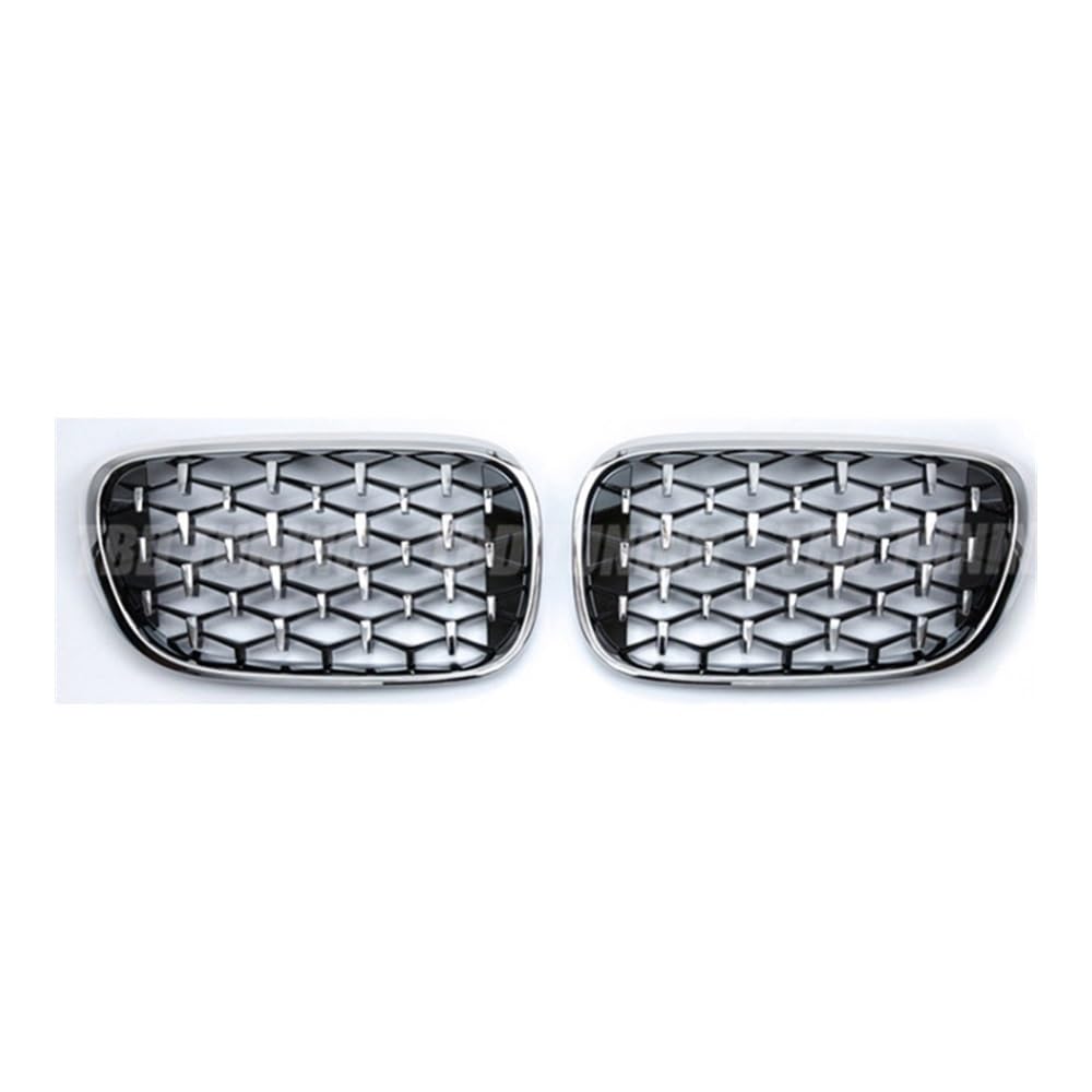 NFNVEKESD Auto-Frontgrillgitter Für BM&W Für 7 Serie G11 G12 730li 740li Auto Vorderen Stoßfänger Grills Diamant Nieren Grille Racing Grill 2016 2017 2018 2019 Front Kühlergrille(Silver) von NFNVEKESD