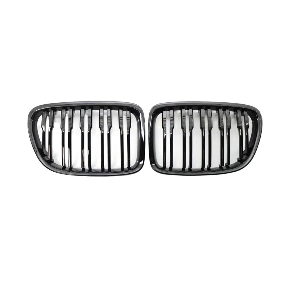 NFNVEKESD Auto-Frontgrillgitter Für BM&W Für X1 Serie E84 2010 2011 2012 2013 2014 2015 Glanz Schwarz Front Stoßstange Dual Lamellen Vorne Niere Grill Front Kühlergrille von NFNVEKESD