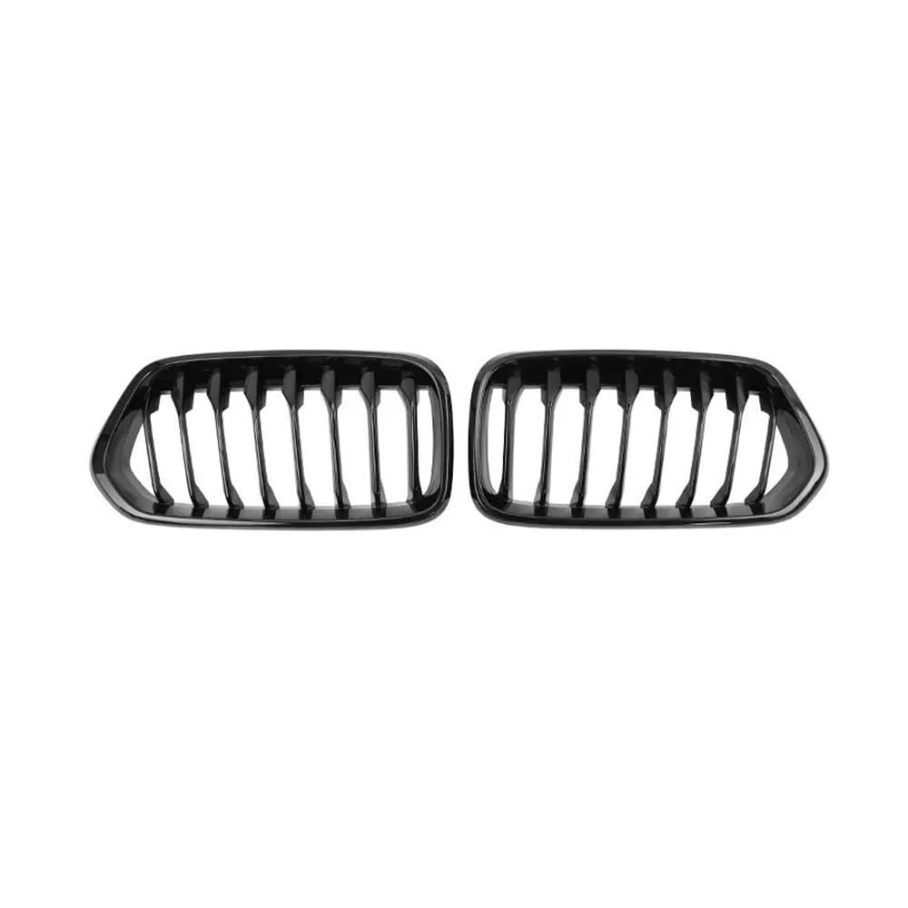 NFNVEKESD Auto-Frontgrillgitter Für BM&W Für X2 F39 2018 2019 2020 2021 2022 Auto Vorderen Stoßfänger Niere Grille Racing Grill Glanz Schwarz Einzelne Lamellen Grill Trim ABS Front Kühlergrille von NFNVEKESD