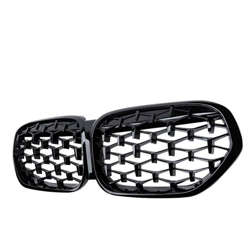 NFNVEKESD Auto-Frontgrillgitter Für BM&W X1 F48 LCI 2020 2021 2022 Frontstoßstange Nierengitter Diamond Racing Grills Ersatzgitter Car Styling Ersatzteile Front Kühlergrille(Black) von NFNVEKESD