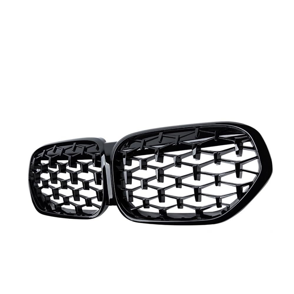 NFNVEKESD Auto-Frontgrillgitter Für BM&W X1 F48 LCI 2020 2021 2022 Glanz Schwarz Auto Front Niere Stoßstange Grille Diamond Racing Grills Ersatz Front Kühlergrille(Black) von NFNVEKESD