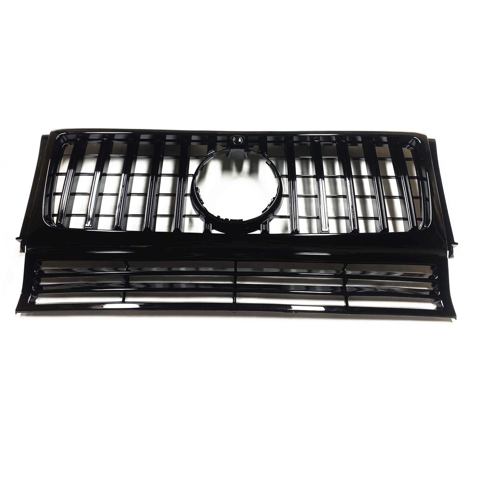 NFNVEKESD Auto-Frontgrillgitter Für G-Klasse W463 1990–2015 2016 2017 2018 G500 G550 G65 G55 G63 AMG GT Style Grill Frontgrill Schwarz Auto Oberer Stoßfänger Hood Mesh Front Kühlergrille von NFNVEKESD