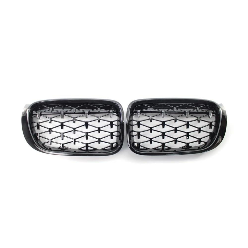 NFNVEKESD Auto-Frontgrillgitter Glänzend Schwarzer Diamant-Auto-Nierengitter Meteor Style Frontstoßstangengrill Für BM&W Für F26 X4 F25 LCI X3 Facelift 2014-2017 2018 Front Kühlergrille(Black) von NFNVEKESD