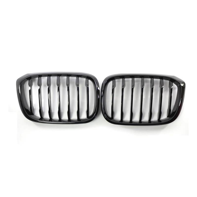 NFNVEKESD Auto-Frontgrillgitter Glanz Schwarz Front Niere Kühlergrill Lamellen Stil Grill Für BM&W Für X3 G01 X4 G02 X3 25i 28i X4 25i 30i Front Kühlergrille von NFNVEKESD