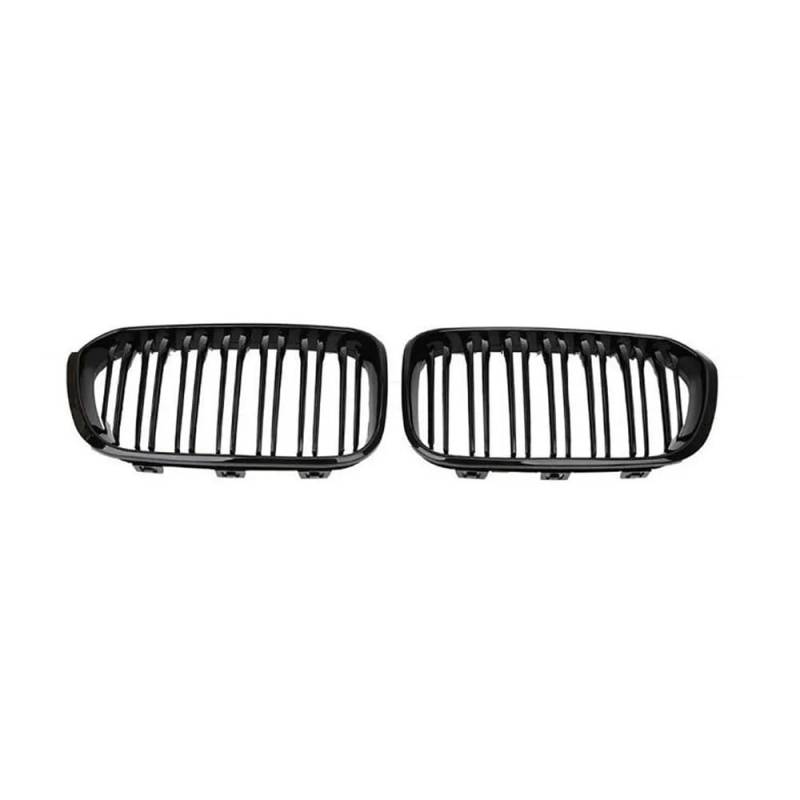 NFNVEKESD Auto-Frontgrillgitter Glanz Schwarz Für BM&W Für F20 F21 120i 118i 116i 116d M135i M140i 2015 2016 2017 2018 Fließheck Sport Niere Carbon Faser Grille Front Kühlergrille(Schwarz glänzend) von NFNVEKESD