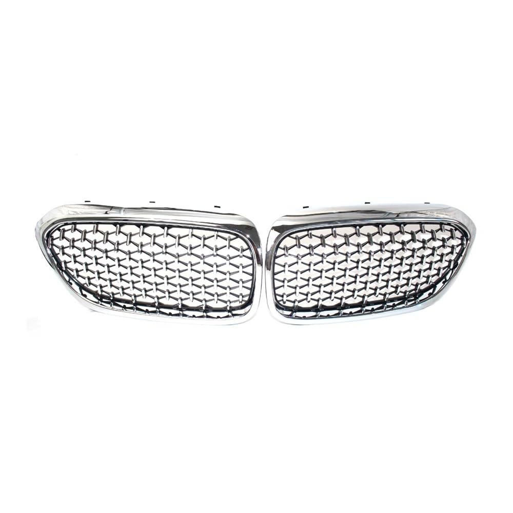 NFNVEKESD Auto-Frontgrillgitter Grill Vorne Niere Diamant Gypsophila Silber Schwarz Grille Für BM&W Für 5 Serie M5 G30 G31 520i 530i 540i 2016 2017 2018 2019 Front Kühlergrille(Silver) von NFNVEKESD