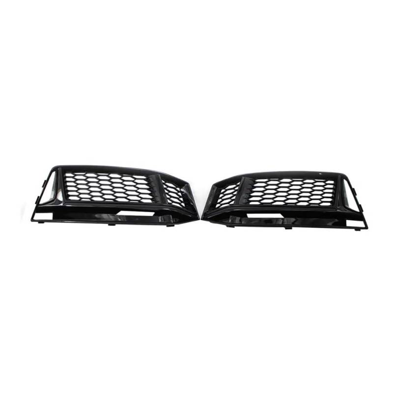 NFNVEKESD Auto-Frontgrillgitter Honeycomb Frontstoßstange Nebelscheinwerfer Kühlergrill Für Für A4 B9 2016 2017 2018 Auto-Styling Frontstoßstangengrill Front Kühlergrille(Bright Black) von NFNVEKESD