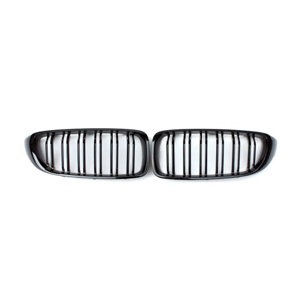 NFNVEKESD Auto-Frontgrillgitter Kohlefaser, EIN Paar Fronthauben-Nieren-Sportgrill Für BM&W Für F32 F33 F36 M3 M4 F80 F82 F83 4er-Serie 2013–2016 2017 2018 Front Kühlergrille(Schwarz glänzend) von NFNVEKESD