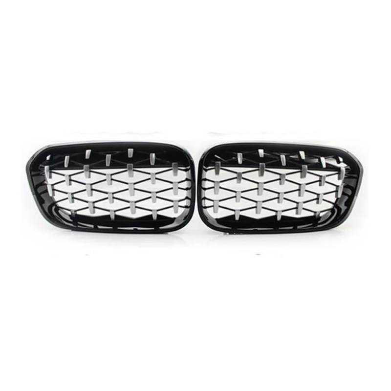 NFNVEKESD Auto-Frontgrillgitter Kühlergrill Im Diamant-Stil Für BM&W Für F20 F21 118i 120i 125i M140i 2015 2016 2017 2018 2019 Schwarz-silberfarbener Grill Front Kühlergrille(Black Silver) von NFNVEKESD