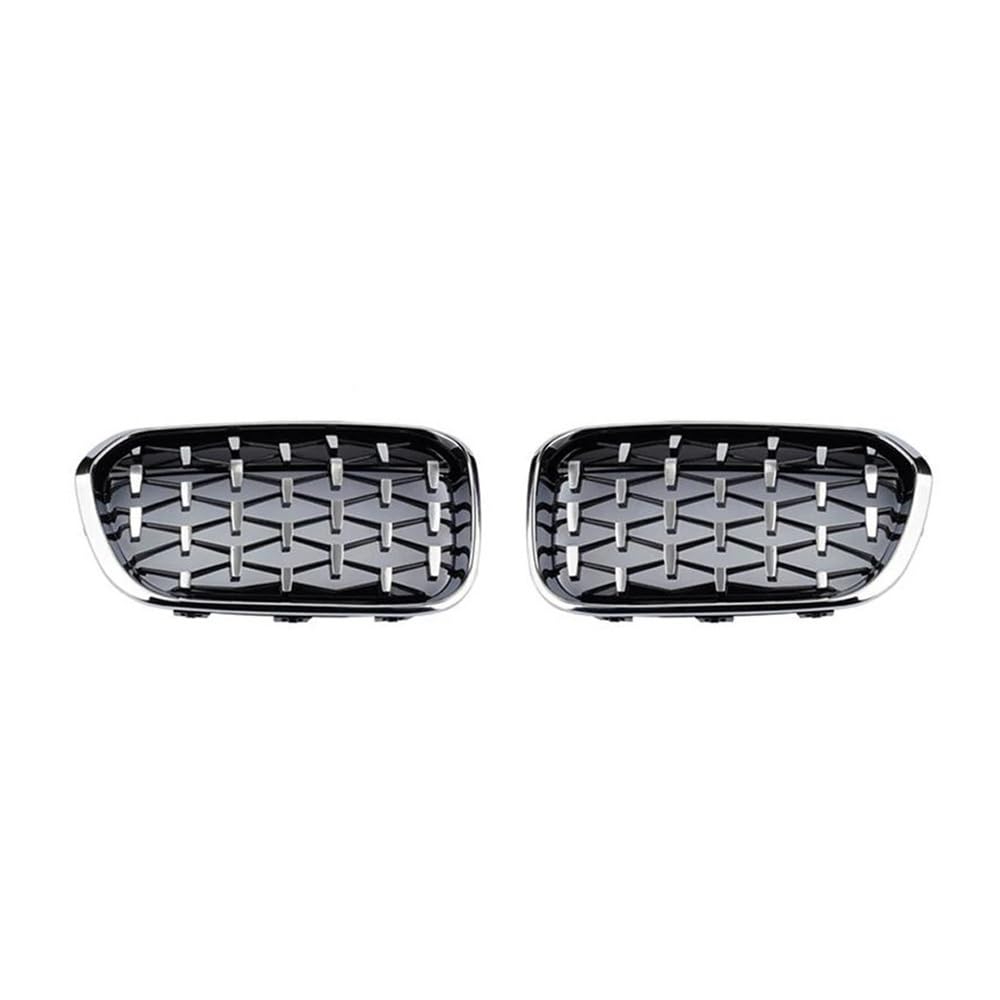 NFNVEKESD Auto-Frontgrillgitter Kühlergrill Im Diamant-Stil Für BM&W Für F20 F21 118i 120i 125i M140i 2015 2016 2017 2018 2019 Schwarz-silberfarbener Grill Front Kühlergrille(Silver) von NFNVEKESD