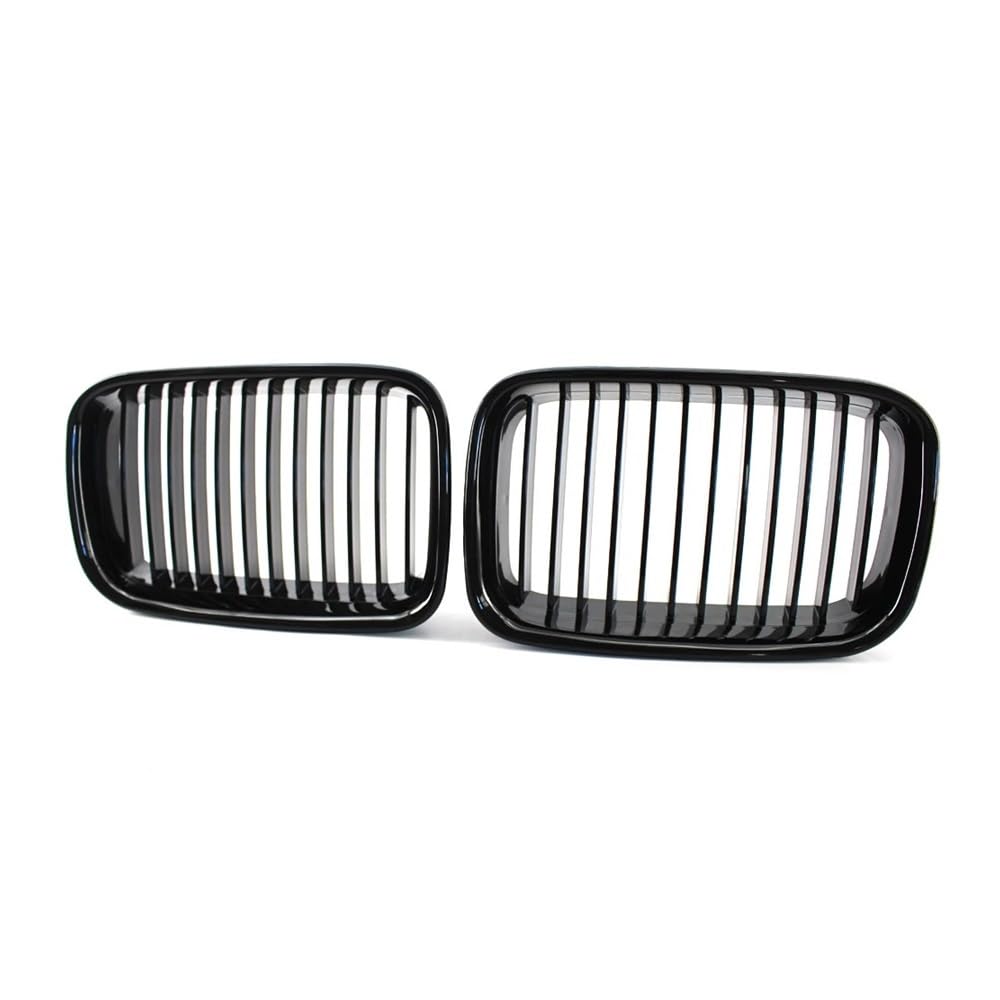 NFNVEKESD Auto-Frontgrillgitter Schwarzer Kühlergrill ABS Front Ersatz Haube Nierengrill Für BM&W Für E36 318i 323i 325i 320i 328i 1994 1995 1996 Front Kühlergrille(Schwarz glänzend) von NFNVEKESD