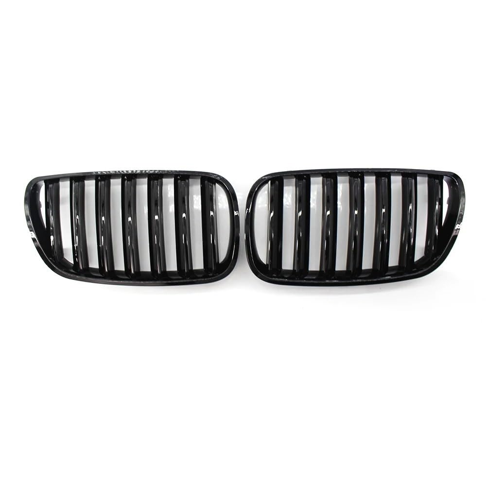 NFNVEKESD Auto-Frontgrillgitter Vorne Glanz Schwarz Niere Sport Gitter Haube Grill Für BM&W Für X3 E83 LCI 2007 2008 2009 2010 Front Kühlergrille(Bright Black) von NFNVEKESD