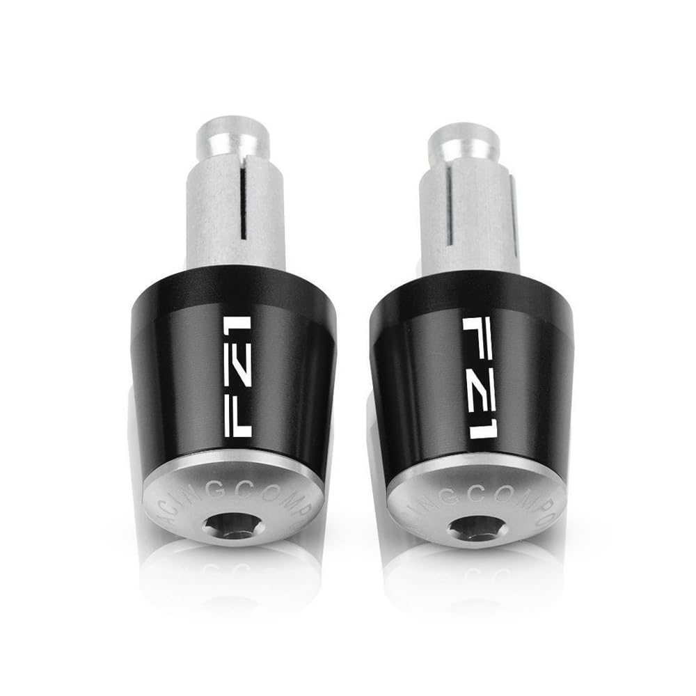 NFNVEKESD Lenkerendstopfen 7/8" 22mm Motorrad Lenker Griffe Ende Lenker Kappe Enden Stecker Für Y&amaha FZ1 F&Azer FZ1N FZ1S FZS1000 S 2001-2015 2014 FZ-1(Schwarzes Silber) von NFNVEKESD