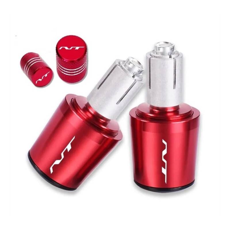 NFNVEKESD Lenkerendstopfen Für Hon┐da Für NT1100 NT 1100 2022 Motorrad CNC Griff Bar Lenker Griffe Kappe Ende Griff Stecker Kappe Zubehör(Red) von NFNVEKESD