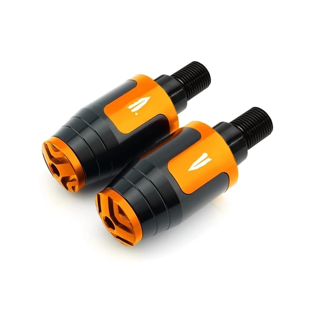 NFNVEKESD Lenkerendstopfen Für Y&amaha Für MT07 MT09 MT10 7/8 "22 MM Motorrad Lenker Griffe Griff Hand Grip Enden Stecker Abdeckung Slider(Orange) von NFNVEKESD