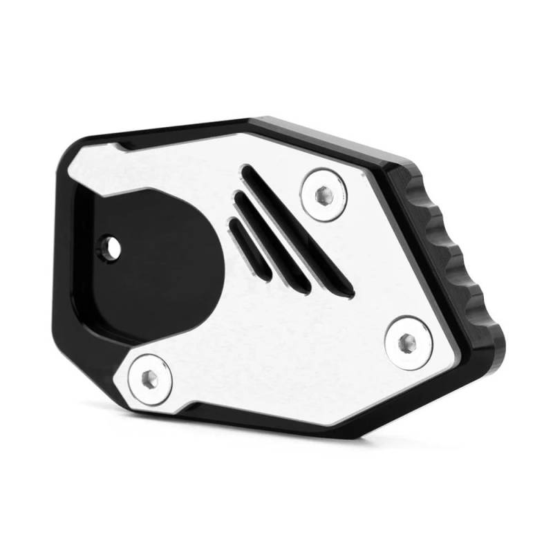 NFNVEKESD Motorrad-Seitenständerpolster Für Für XLV 600 650 700 Für TRANSALP CNC Aluminium Motorrad Seite Stehen Pad Erweiterung Platte Ständer Verlängerung(NO Logo - Silver) von NFNVEKESD