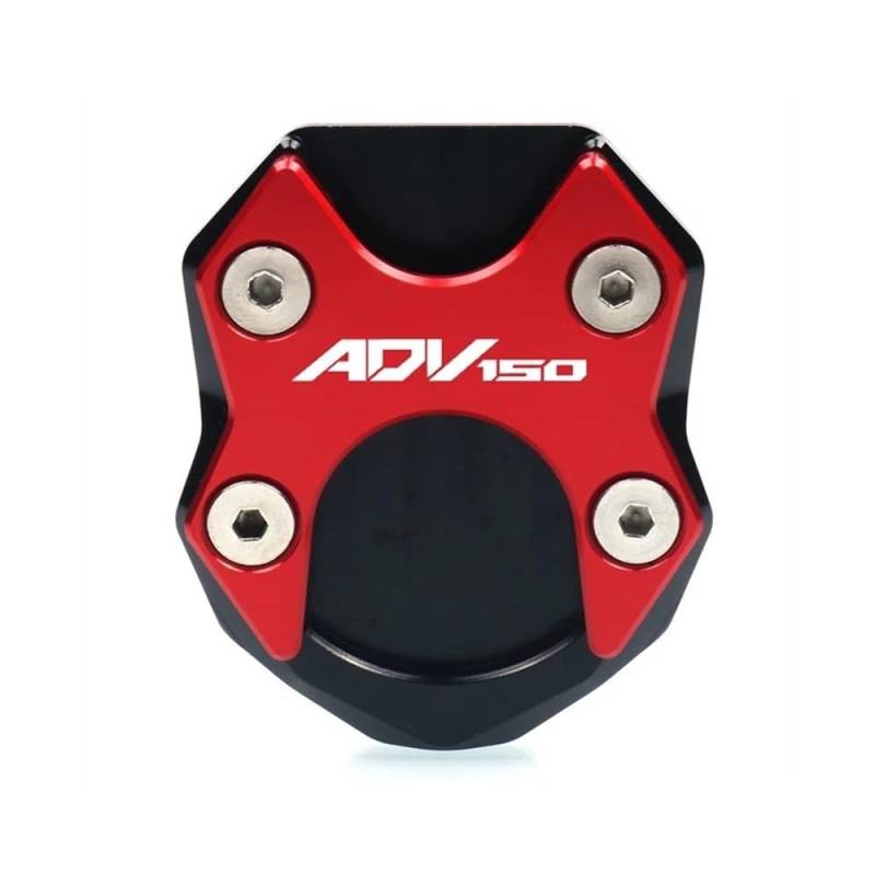 NFNVEKESD Motorrad-Seitenständerpolster Für Hon┐da Für ADV150 ADV250 ADV350 ADV 150 250 350 Motorrad CNC Kickstand Seitenständer Stehen Verlängerung Enlarger Pad(Red-ADV150) von NFNVEKESD