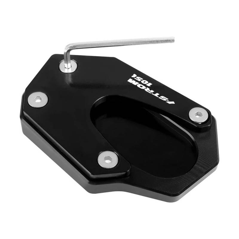 NFNVEKESD Motorrad-Seitenständerpolster Für Suzu&ki Für DL1050 0 V-Strom 1050 Vstrom DL 1050 XT DL1050XT 2020 2021 2022 Motorrad CNC Kickstand Verlängerung Platte(BK V-Strom 1050) von NFNVEKESD