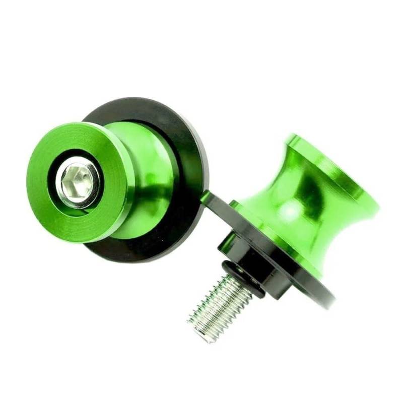 NFNVEKESD Spulenschieber Für K&awasaki Für Ninja 250SL 250 300 400 650 1000sx Für ZX6R Motorrad 8/10mm CNC Schwinge Spulen Slider Stand Schrauben(10mm Green) von NFNVEKESD