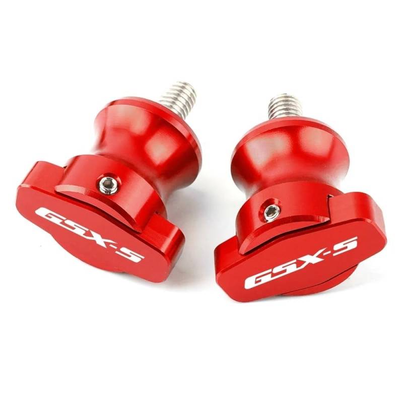 NFNVEKESD Spulenschieber Für Suzu&ki Für GSXS750 1000/1000F Für Gsx-s 750 1000/1000f Motorrad 8 MM Schwinge Spule Slider Stand Schrauben(Red) von NFNVEKESD