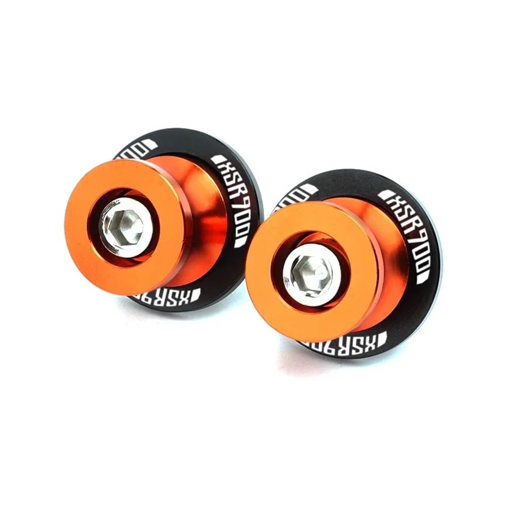 NFNVEKESD Spulenschieber Für Y&amaha Für XSR900 Für XSR 900 ABS 2013-2020 CNC Motorrad Schwinge Spulen Sliders Stand Schrauben M6 Bolzen 1 Paar(Orange) von NFNVEKESD