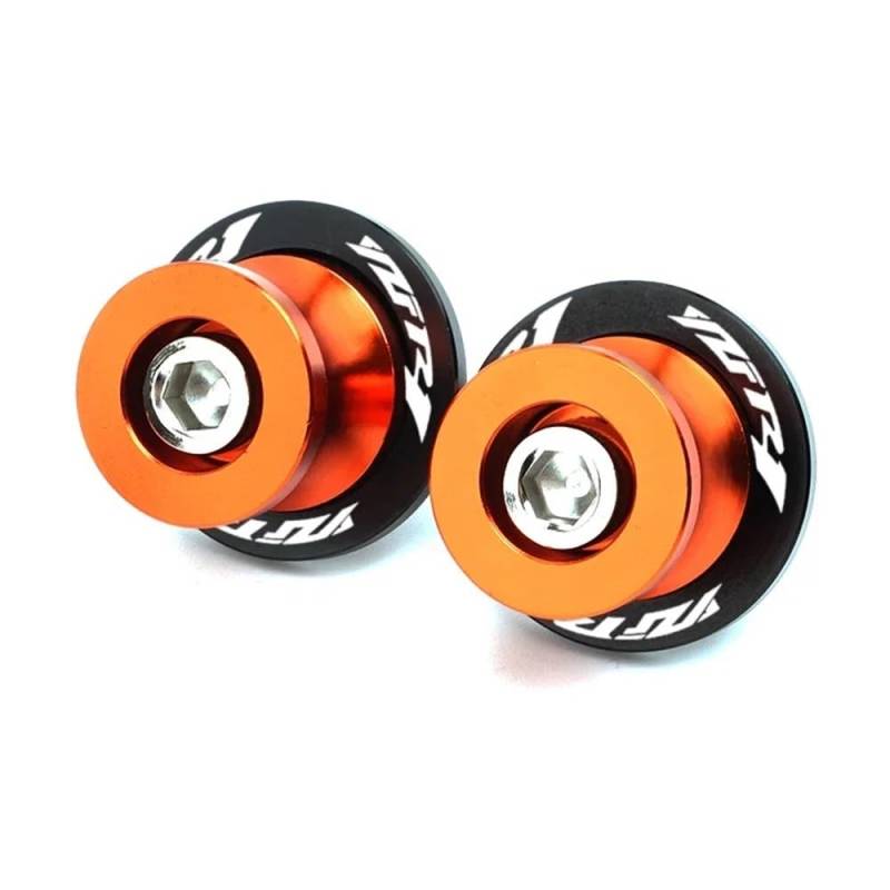 NFNVEKESD Spulenschieber Für Y&amaha Für YZF R1 1999-2023 Schwinge Spulen Sliders Stand Schrauben CNC Motorrad M6 6MM 1 Paar Schrauben(Orange) von NFNVEKESD