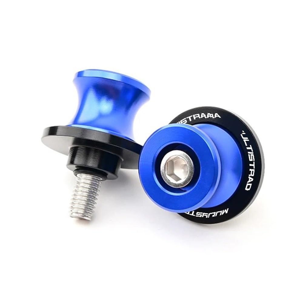 NFNVEKESD Spulenschieber Motorrad 8mm CNC Schwinge Spulen Stand Schrauben Slider Für Du&Cati Für Multistrada 1200 Für Enduro 950 950S V4S 2016-2021(Blue) von NFNVEKESD